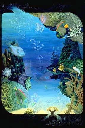 Palancar Reef Scuba Diving Painting